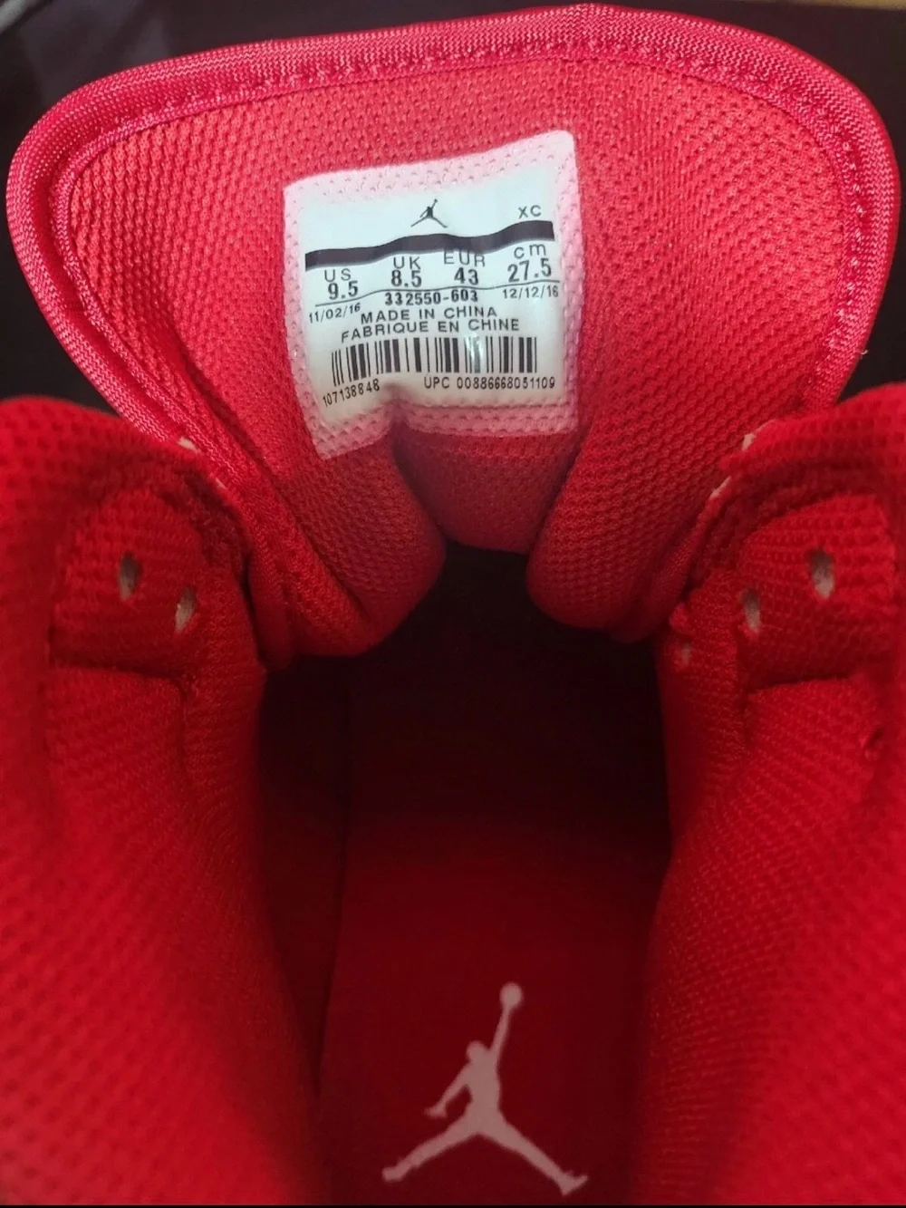 Jordan size retro